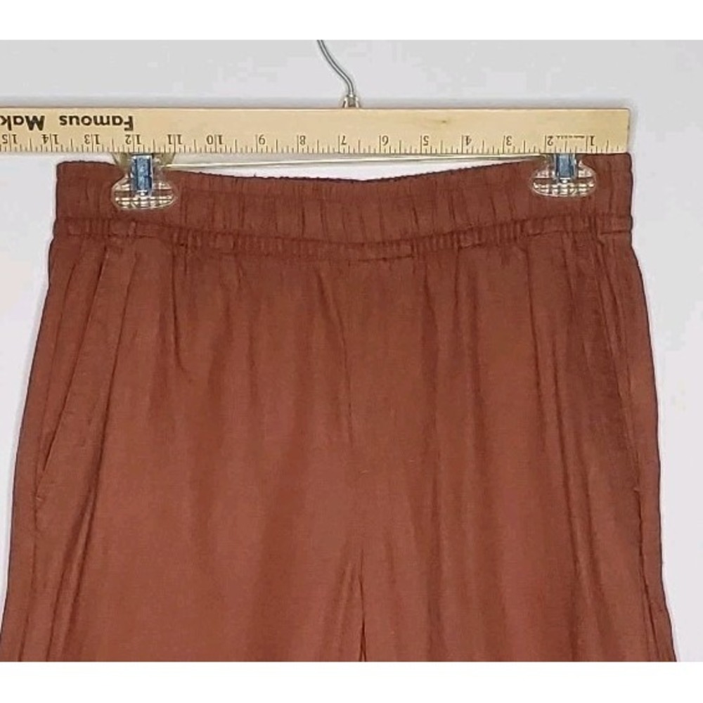 Old Navy High Waisted Linen Blend Wide Leg Pants Women XS Brown Casual Pull-On - Picture 6 of 11